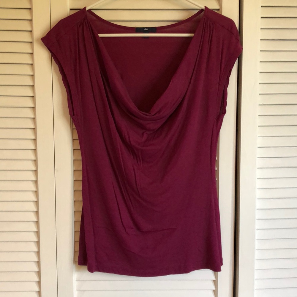 Plum Gap Cowl neck Shirt